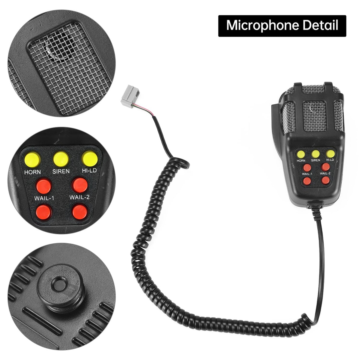 12V 100W 7-Sound Alarm Horn Siren Speaker T79401