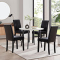 Black PU Leather Dining Chairs Set of 4 X9528