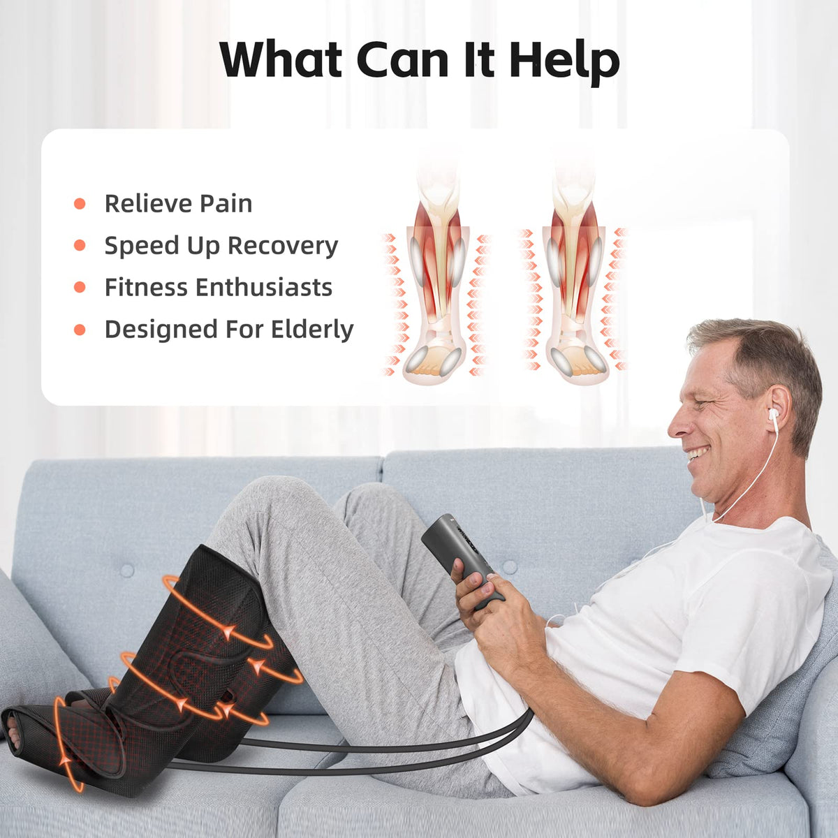 Air Compression Leg Massager with Heat I7544
