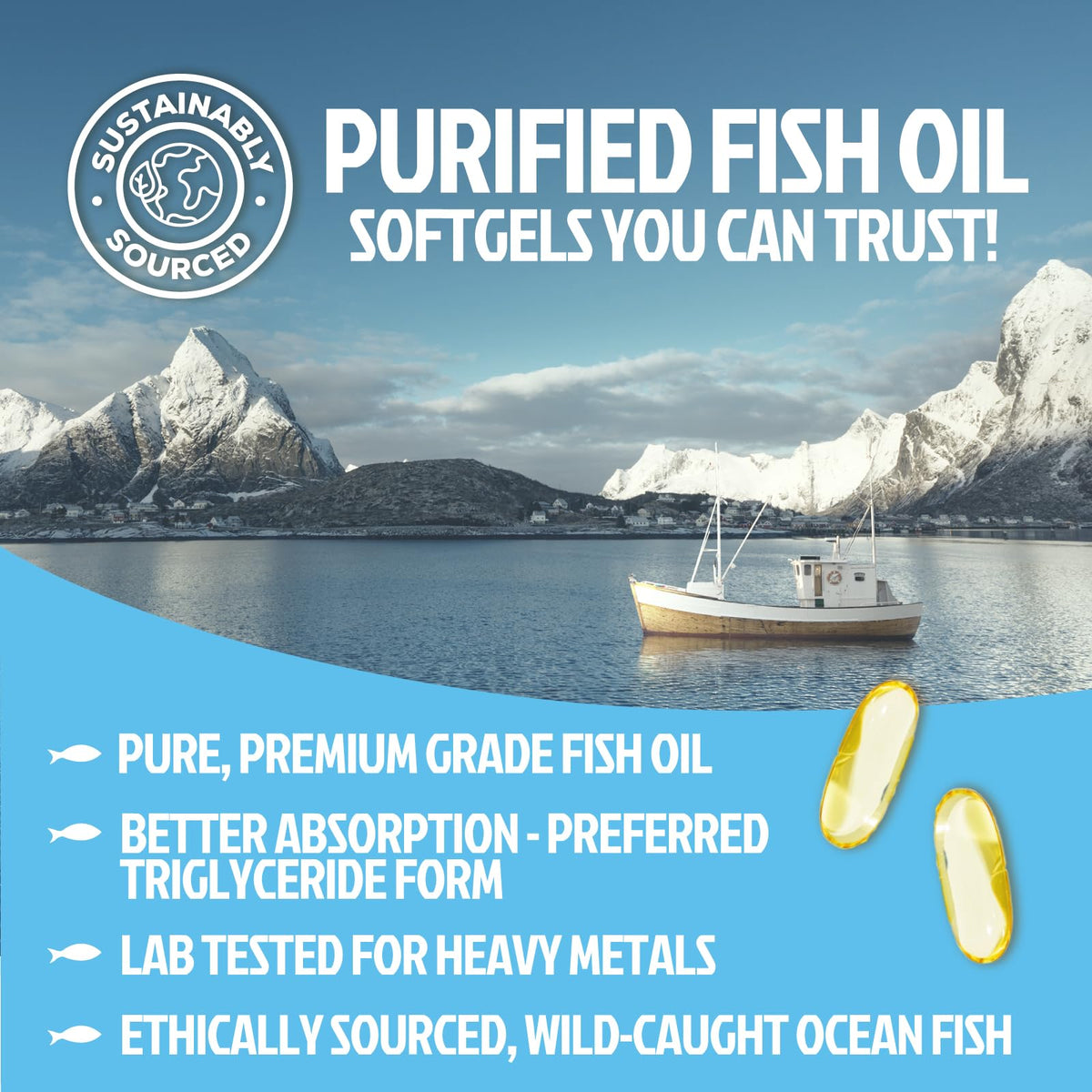Omega 3 Fish Oil 2400mg Softgels G325032