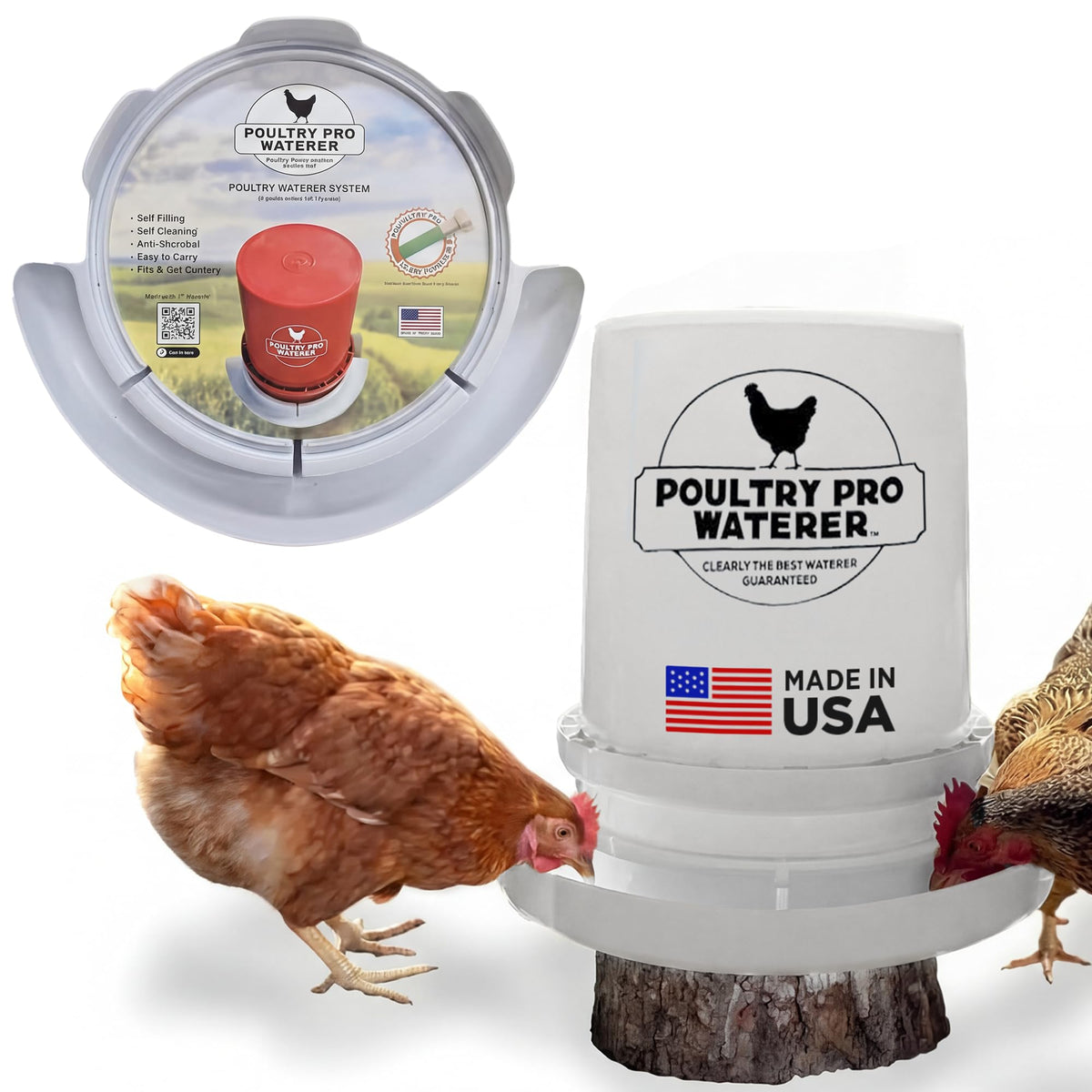 Chicken Feeder and Waterer Set with 3 Ports A682598