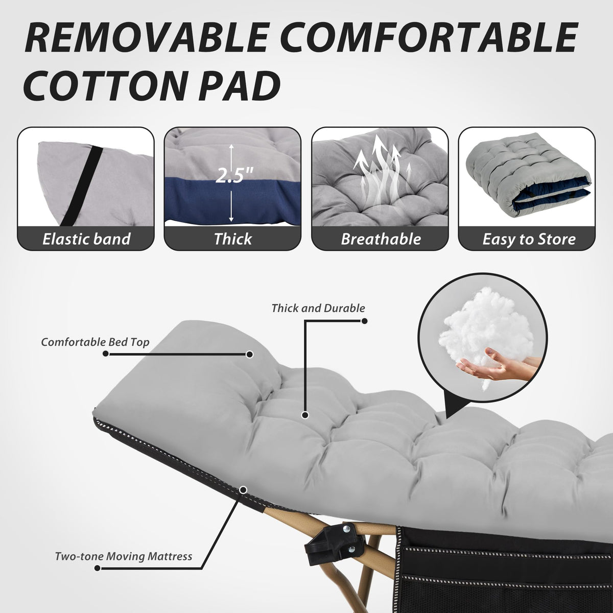 Folding Camping Cot with Mattress P974300