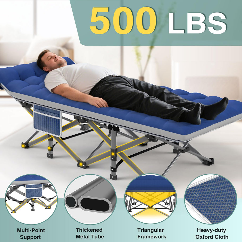 Folding Camping Cot with Mattress and Carry Bag N7912