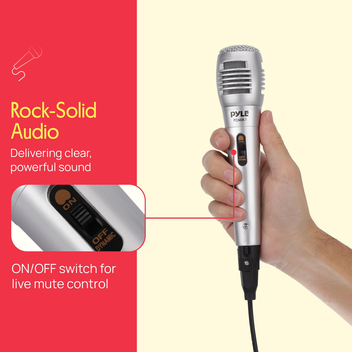 Wired Dynamic Handheld Microphone with XLR Cable Y8149