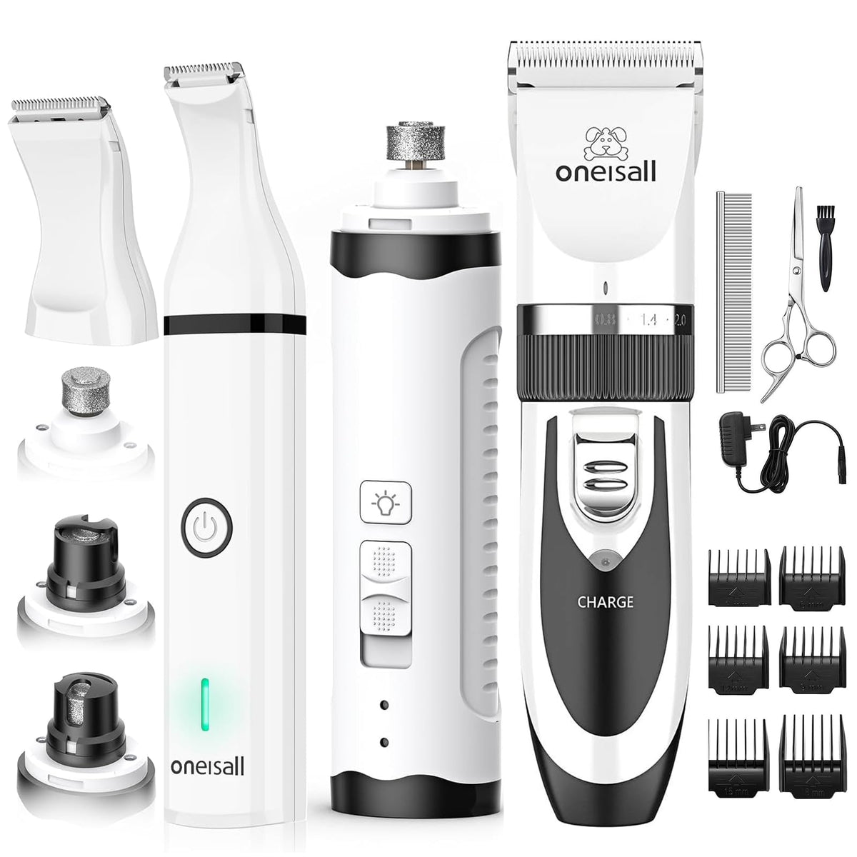 Dog Shaver Clippers and Nail Grinder Paw Trimmer Kit J840