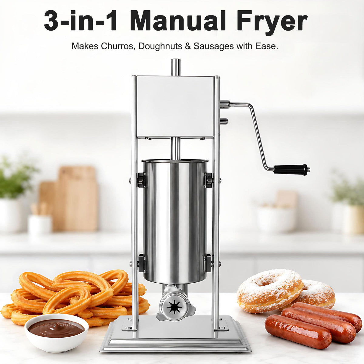 Stainless Steel Vertical Sausage Filler & Churro Press T2186