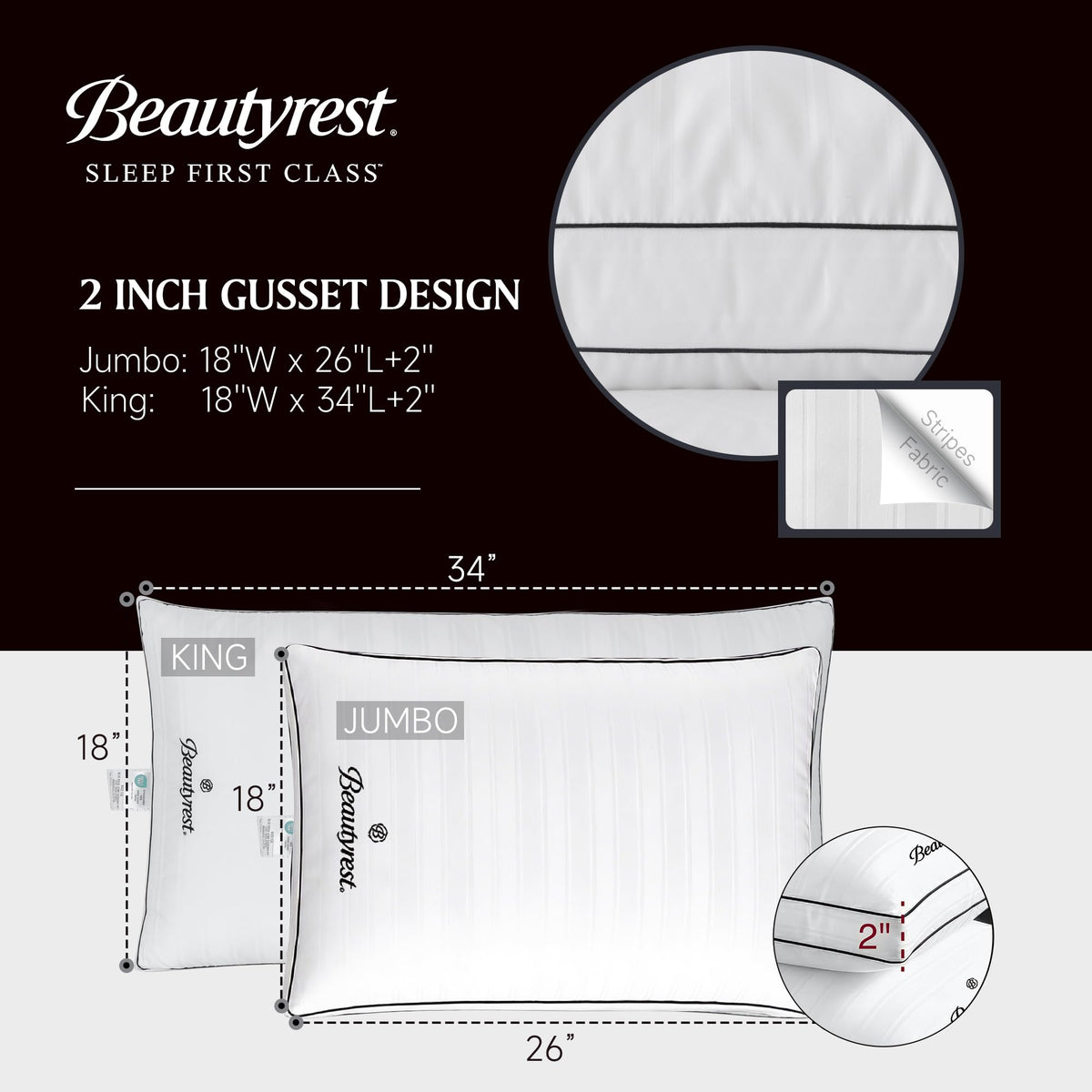 King Pillows Set of 2 D90997