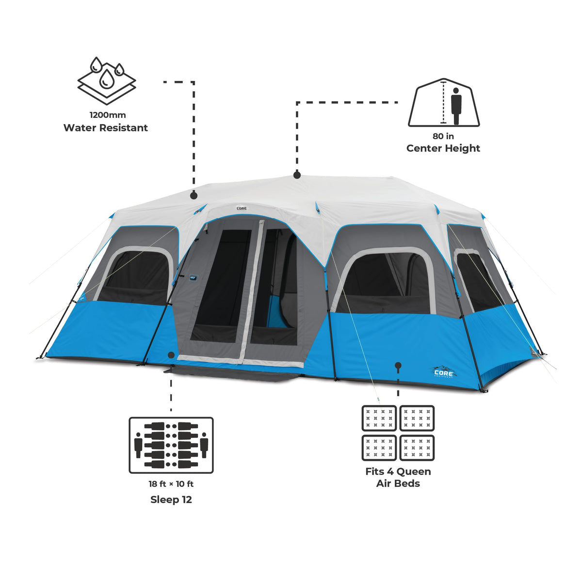 Instant Cabin Tents with LED Lights H9200
