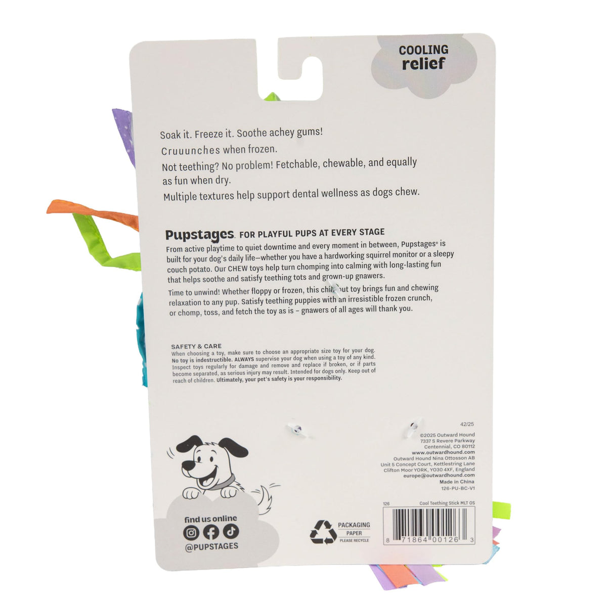 Cool Teething Stick Dental Dog Chew Toy F86290