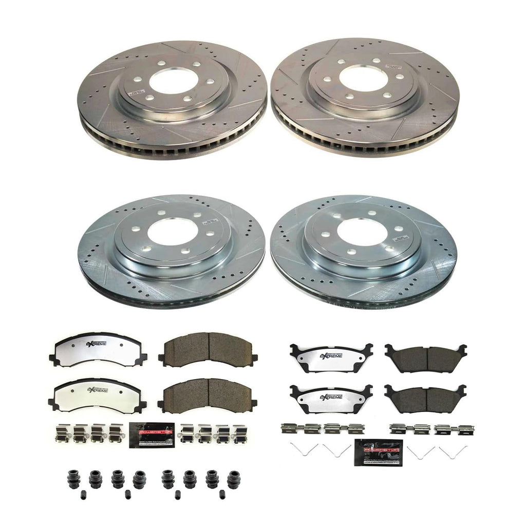 Front & Rear Brake Pad & Rotor Kit C71043