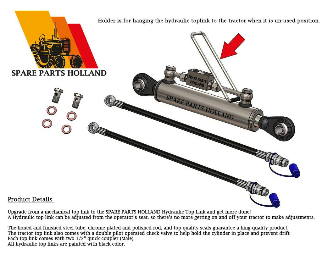 Hydraulic Top Link Cat 1-1 with Locking Block Q3521
