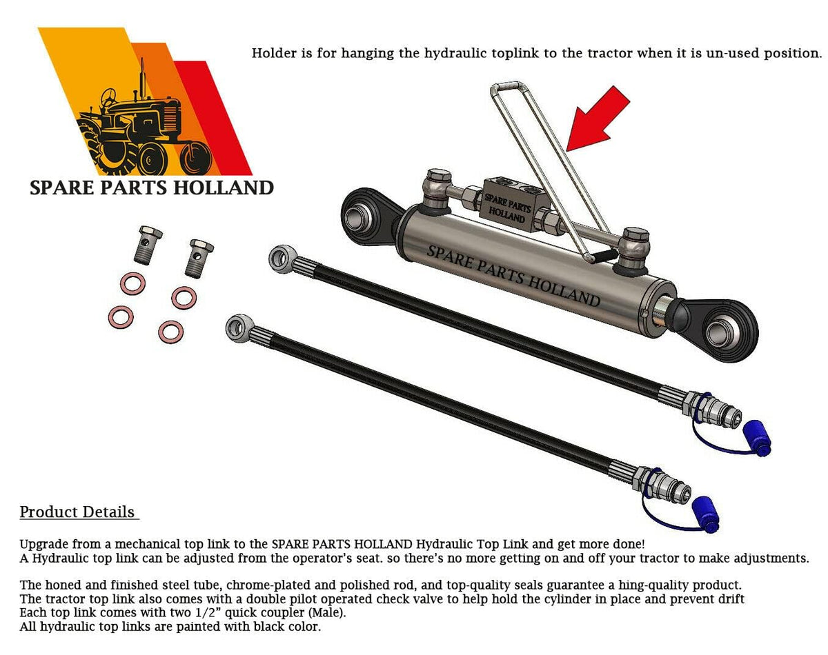Hydraulic Top Link Cat 1-1 with Locking Block Q3521