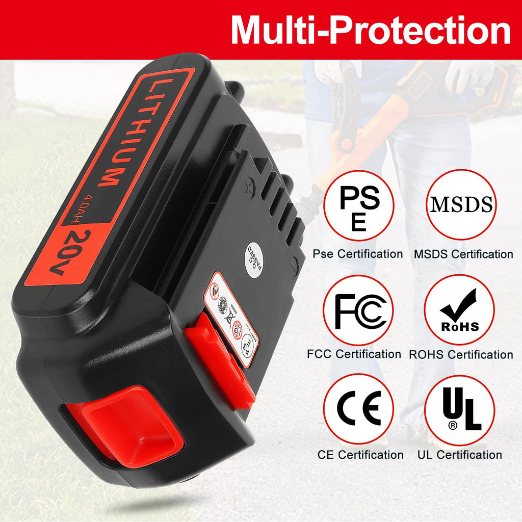 20V Lithium 4.0 ah 2 Pack Battery Y3836