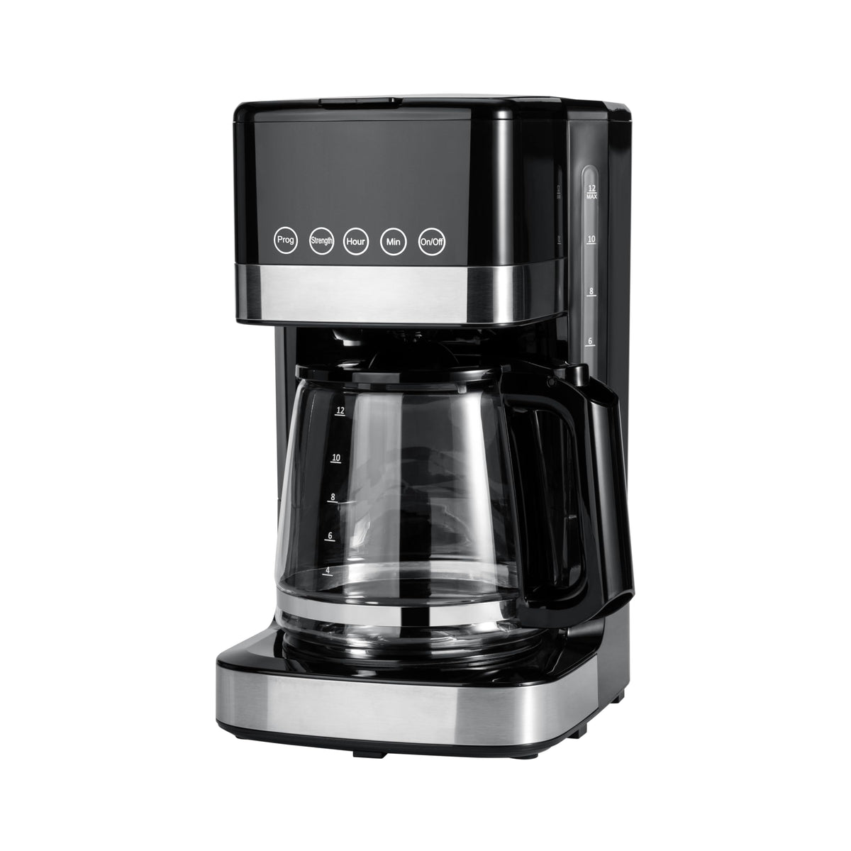 12 Cup Programmable Drip Coffee Maker with Glass Pot L119