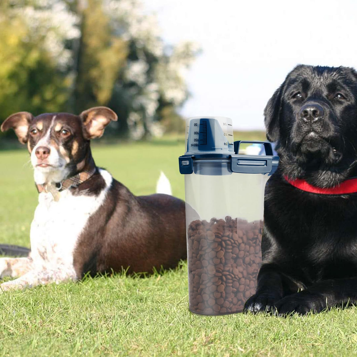 Airtight Pet Food Storage Container with Measuring Cup V6846