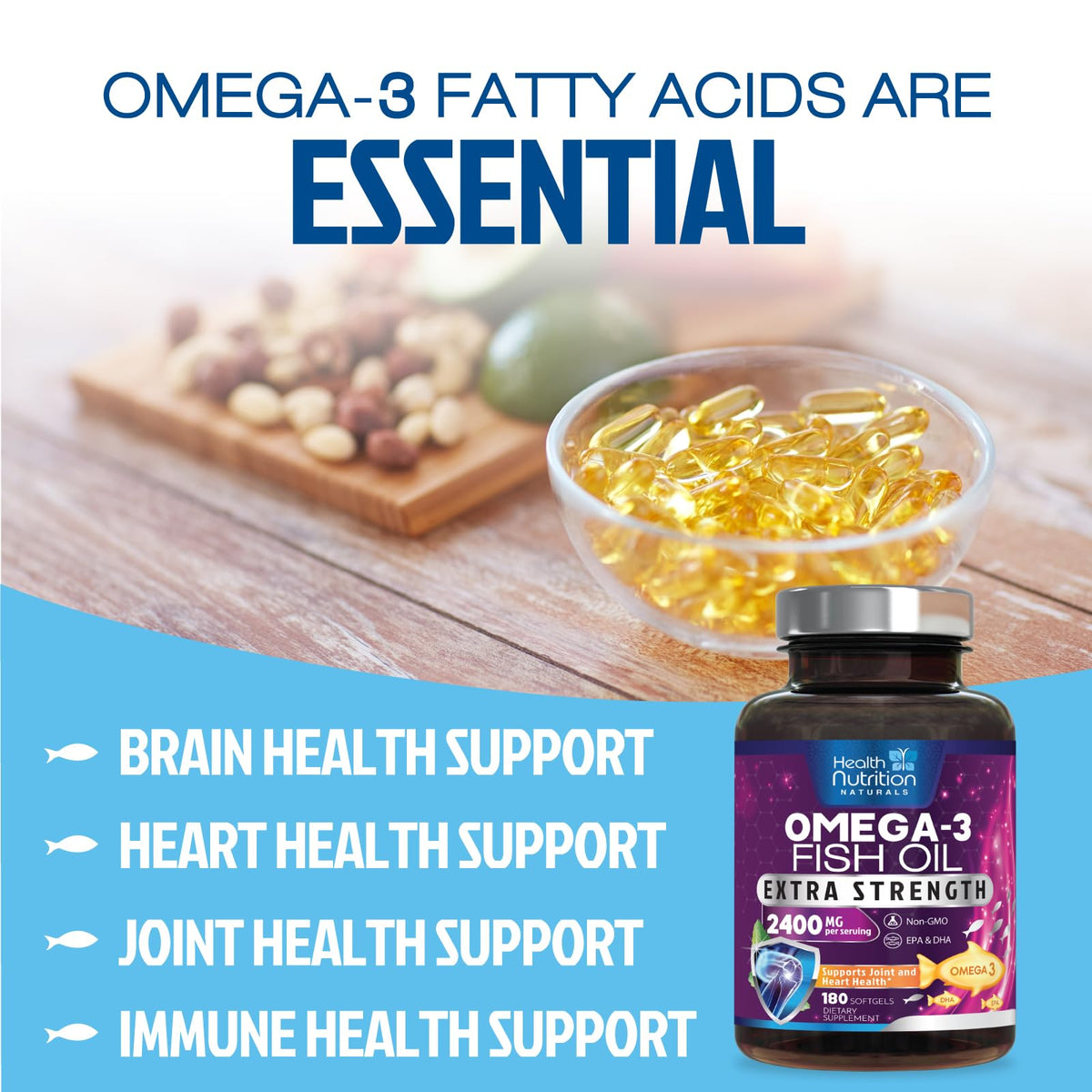 Omega 3 Fish Oil 2400mg Softgels G325032