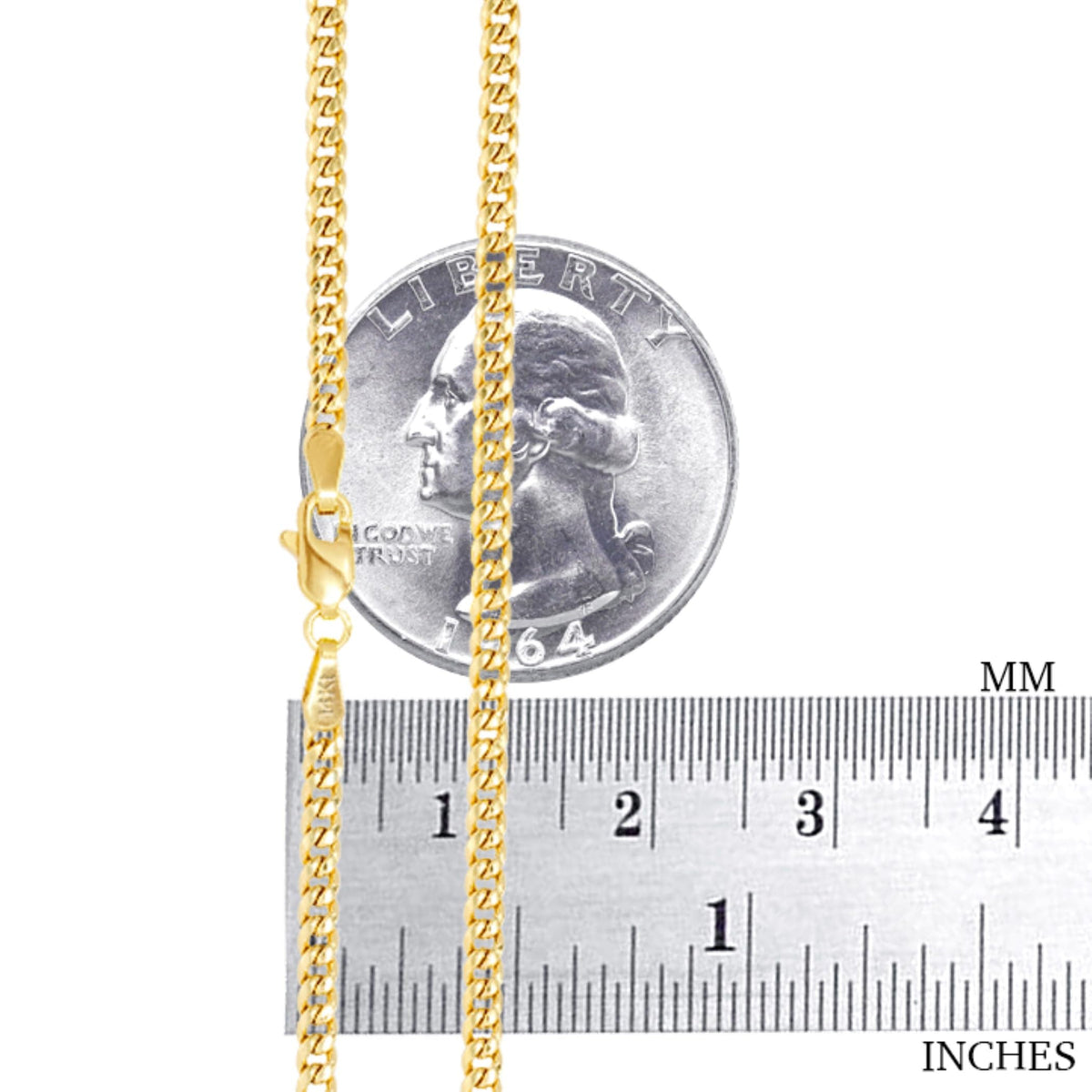 14k Yellow Gold Cuban Link Chain Necklace T7280