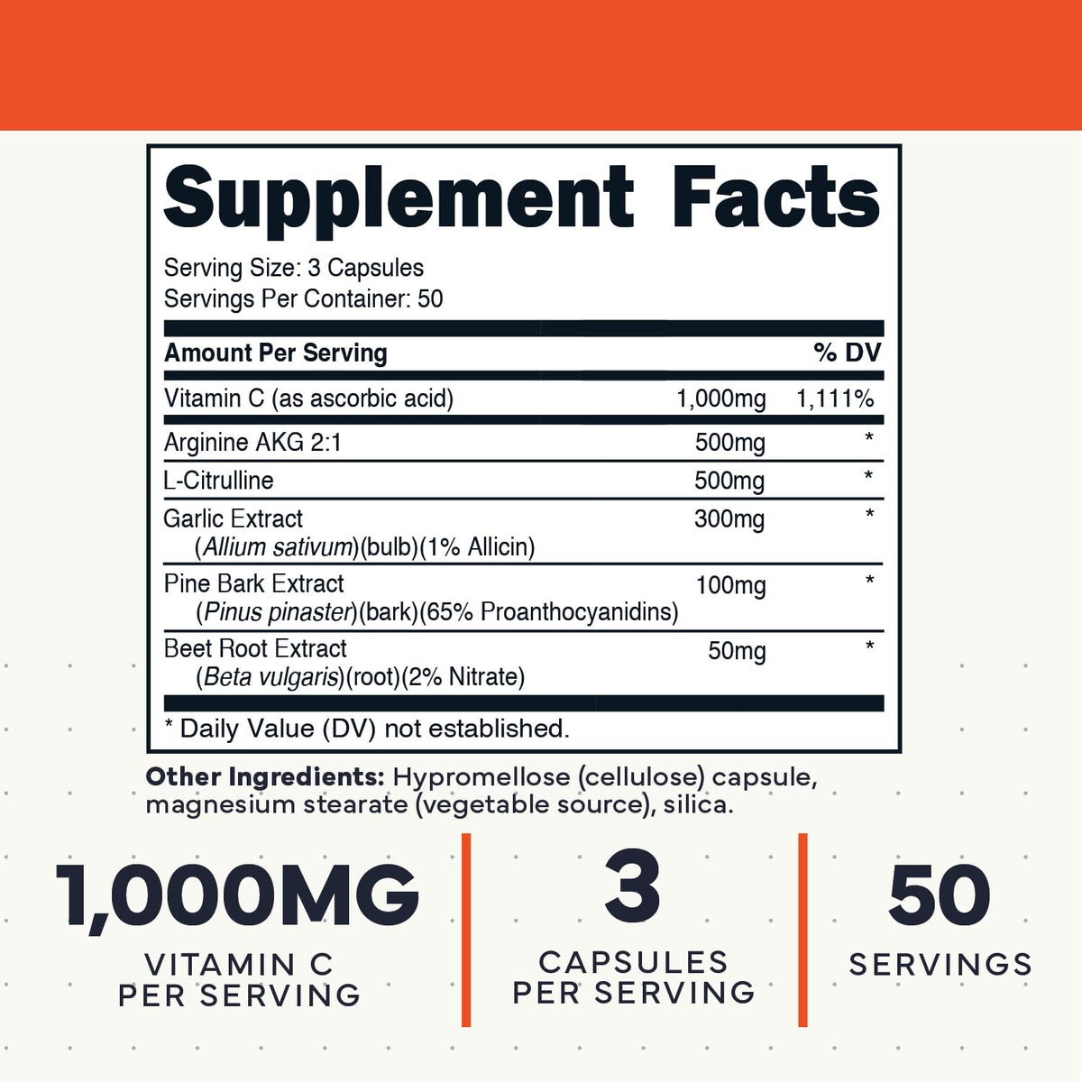 Nitric Oxide Booster 150 Veggie Capsules C1057