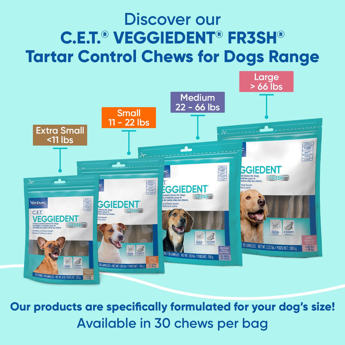 Plaque and Tartar Control Chews for Dogs, Medium T494