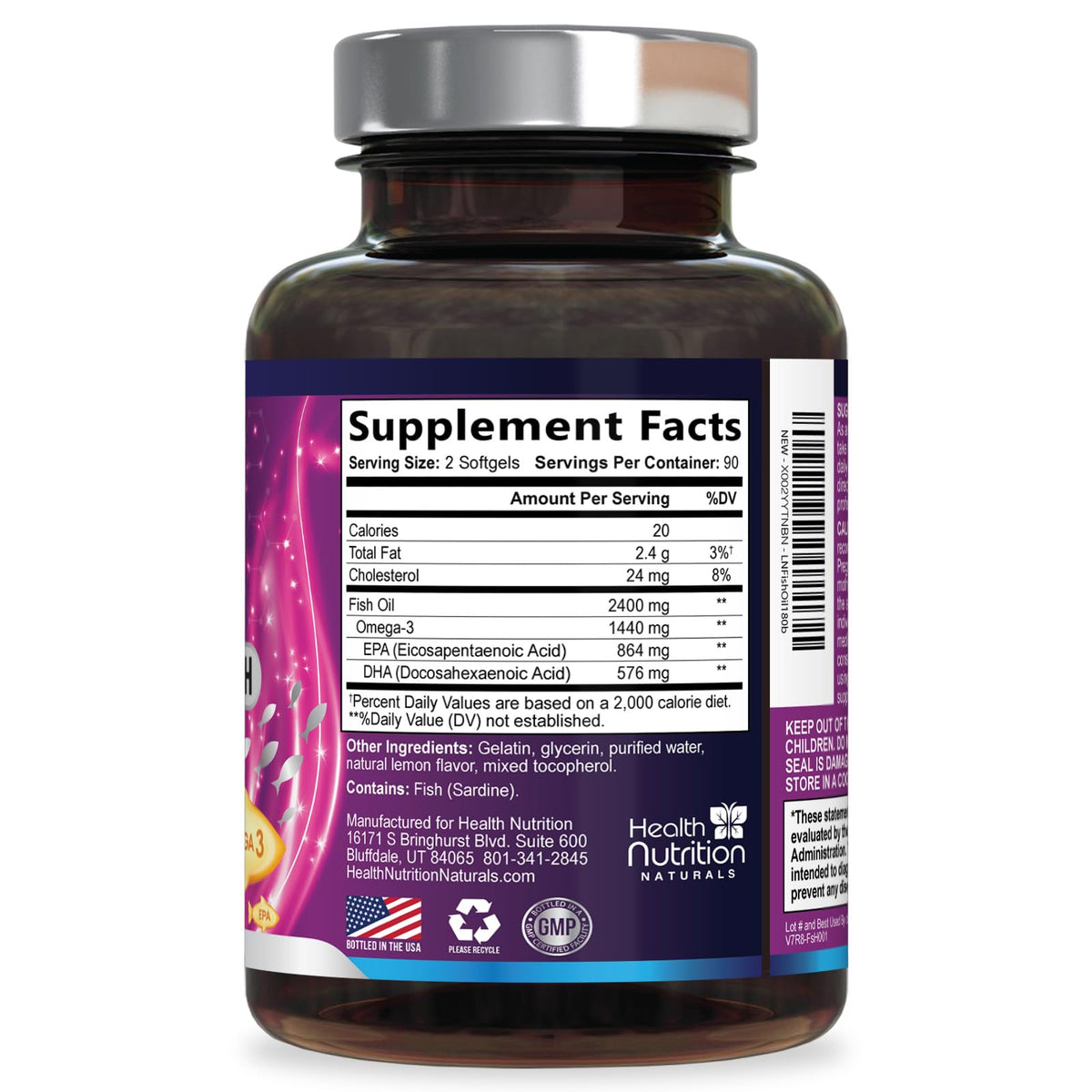 Omega 3 Fish Oil 2400mg Softgels G325032