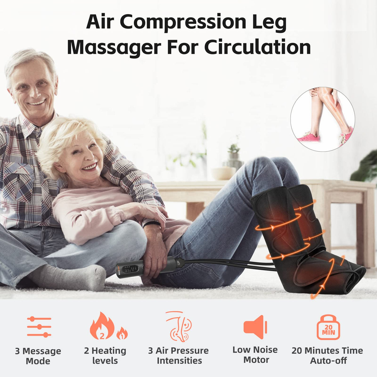 Air Compression Leg Massager with Heat I7544