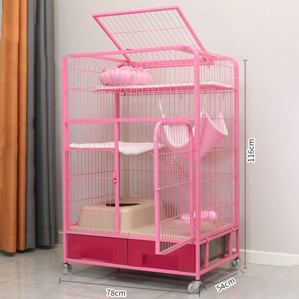 Heavy Duty Metal Dog Crate with Four Wheels A3744