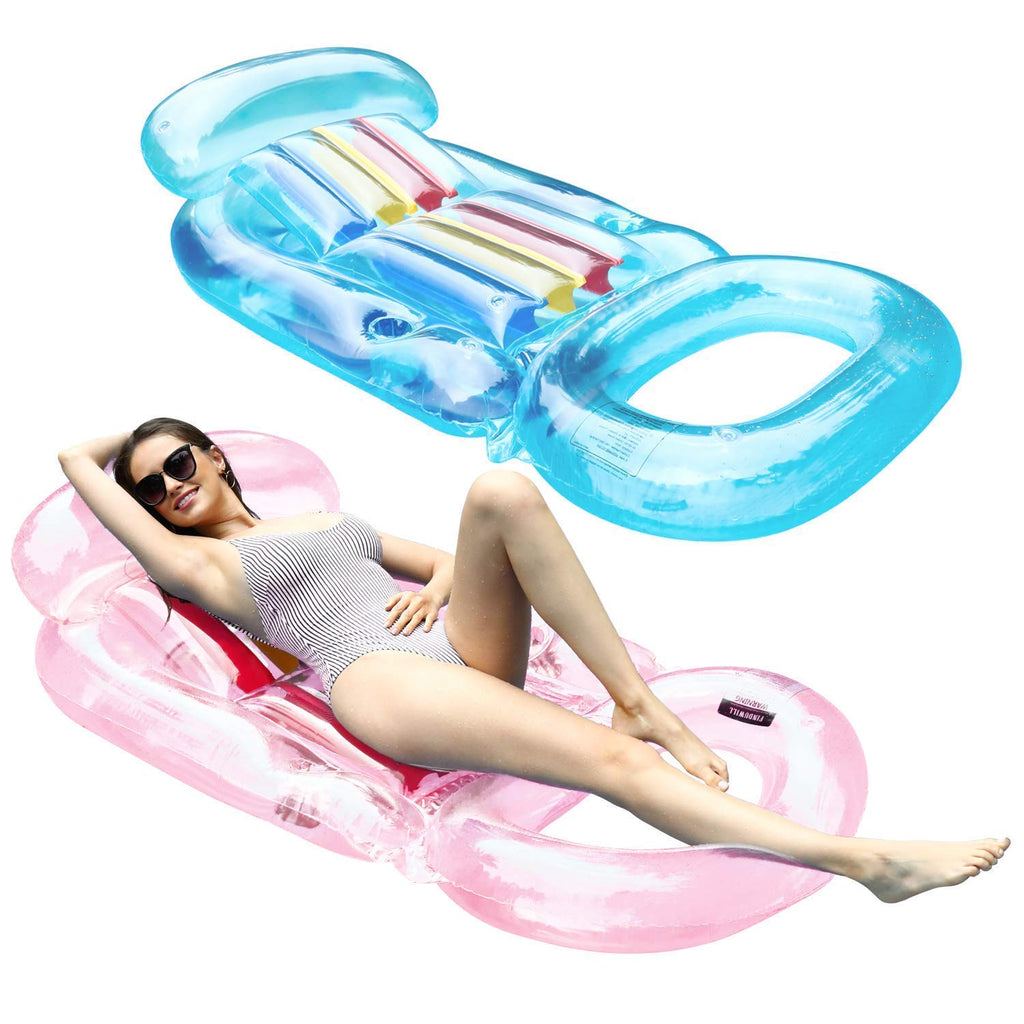2 Pack Inflatable Pool Floats with Headrest XL K6361