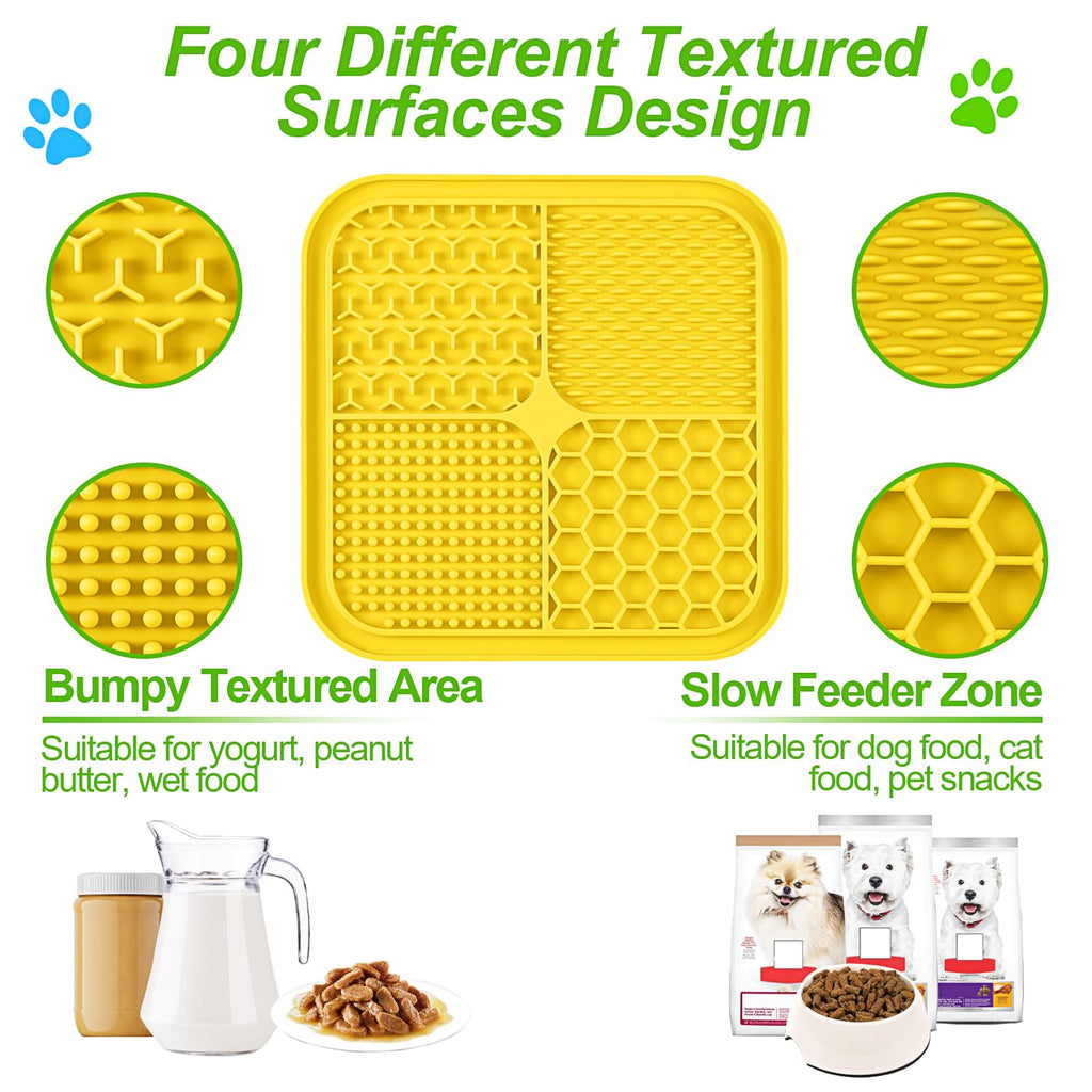 3PCS Lick Mat for Dogs and Cats with Suction Cups W2290