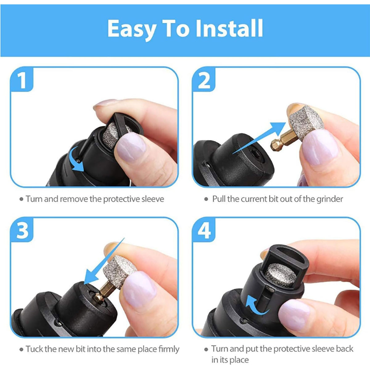Electric Dog Nail Grinder & Trimmer Rechargeable Quiet Low Vibration Pet Grooming Tool with LED Light 2Pcs N833