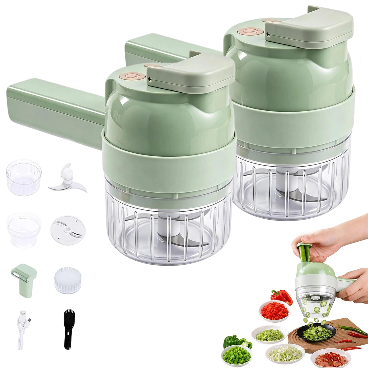 5-in-1 Wireless Electric Vegetable Chopper D9277