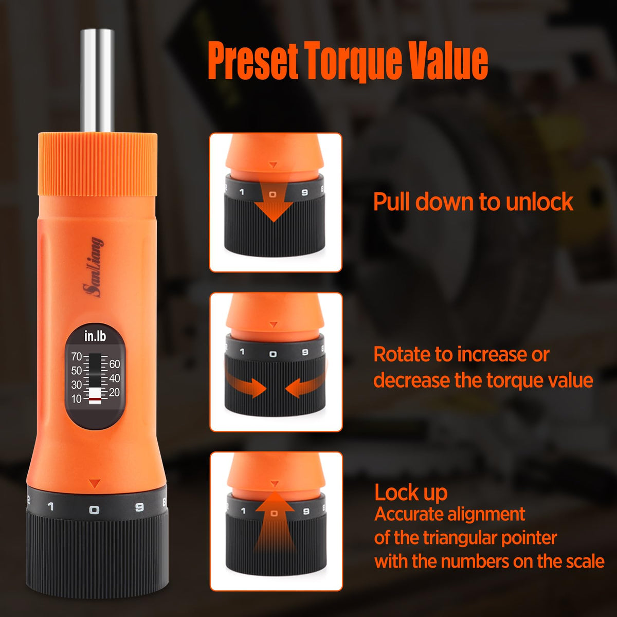 36Pcs Torque Screwdriver Wrench Set with 29 S2 Bits D9402