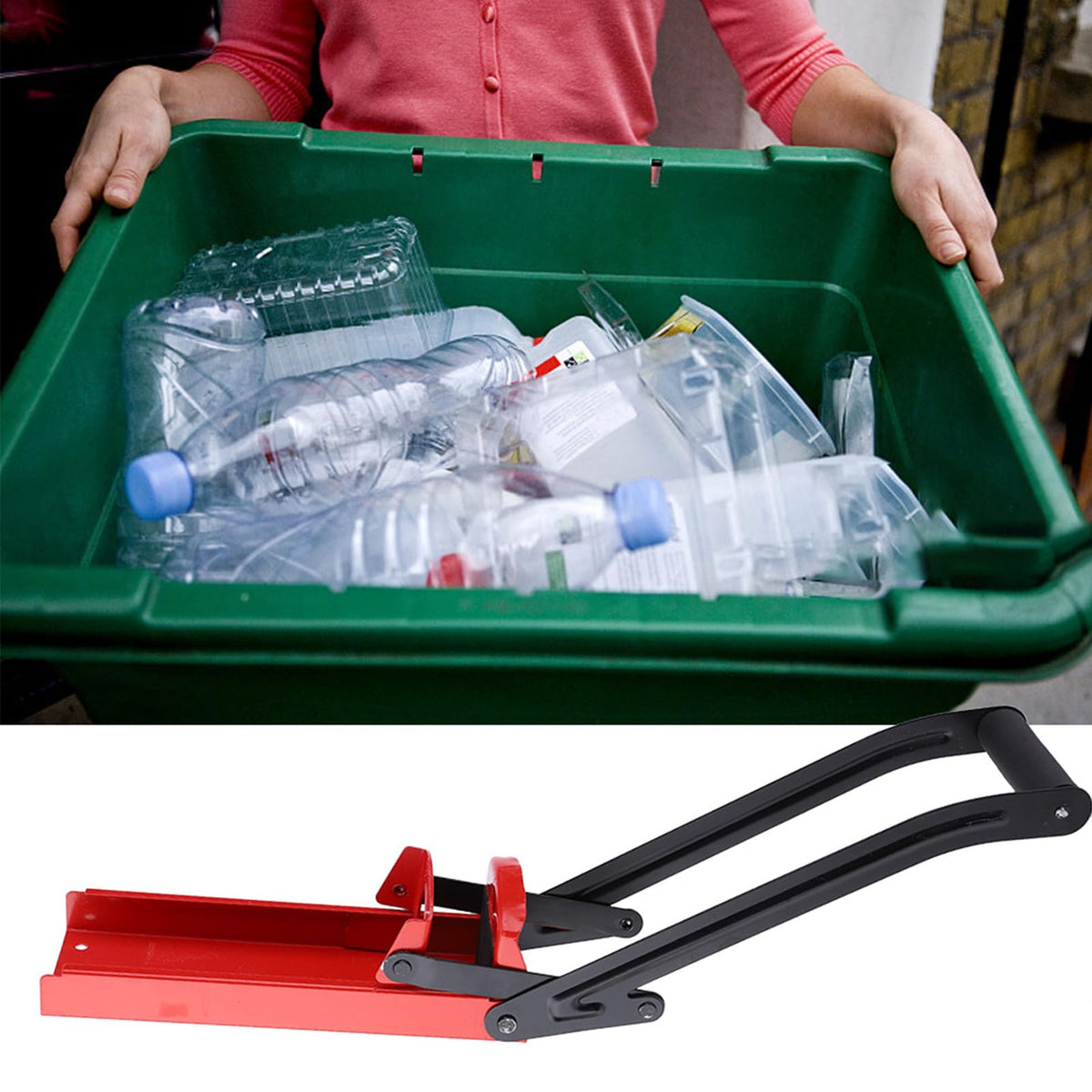 500ML Red Steel Can Crusher with Opener I610