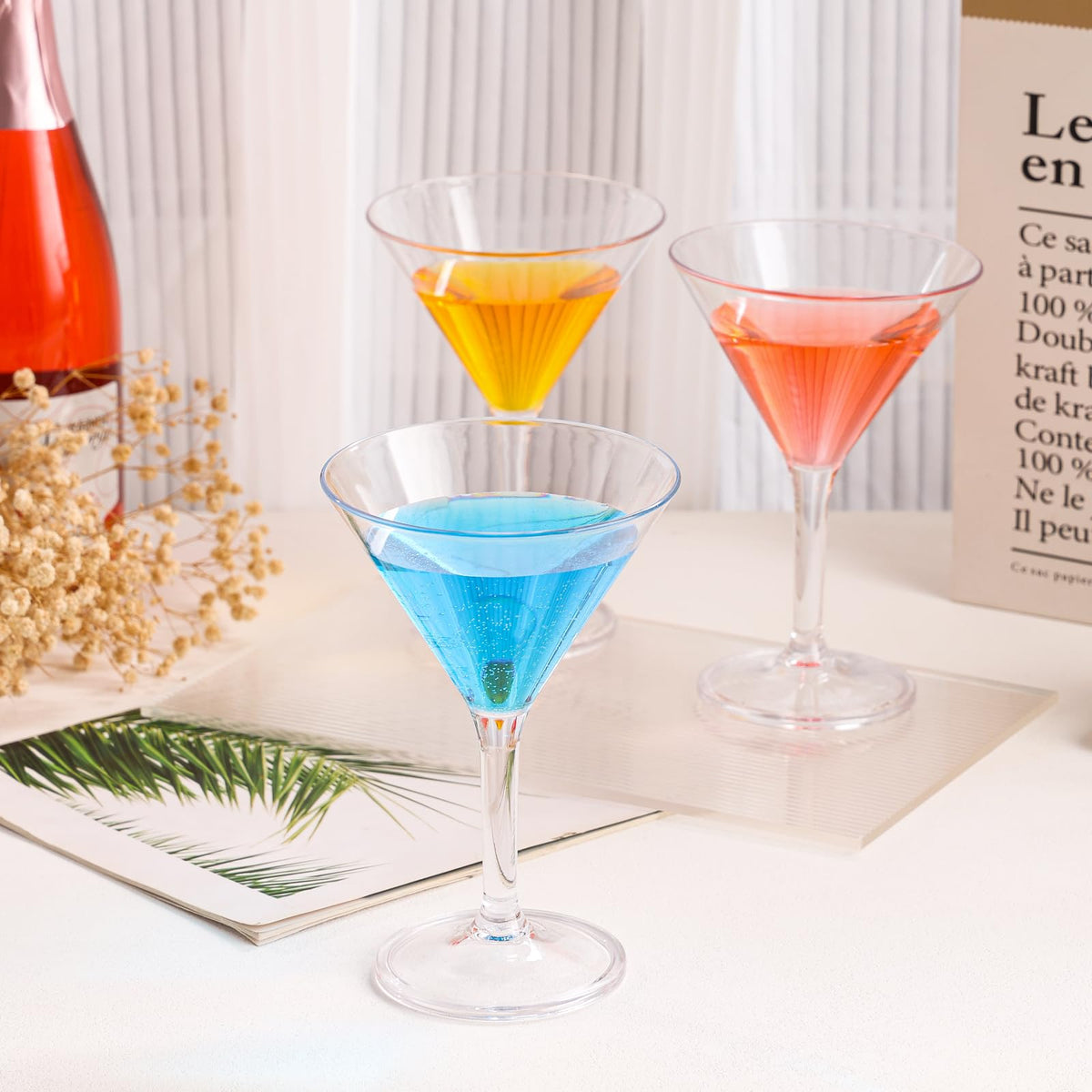 10 oz Plastic Martini Glasses Set of 12 Z684