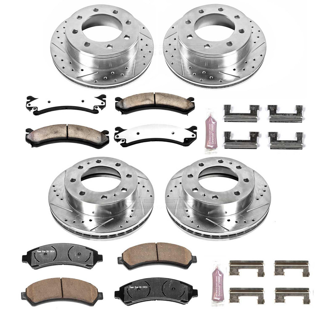 Front & Rear Brake Pad & Rotor Kit A375