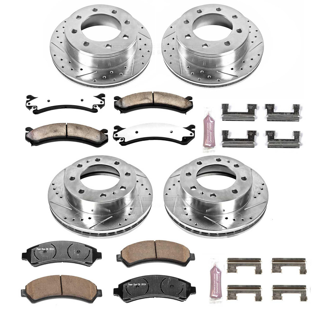 Front & Rear Brake Pad & Rotor Kit A375