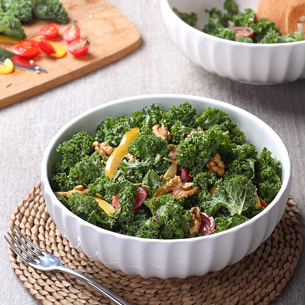 32 OZ Soup Bowls Set of 4 + 86 oz Ceramic Serving Dishes P2084