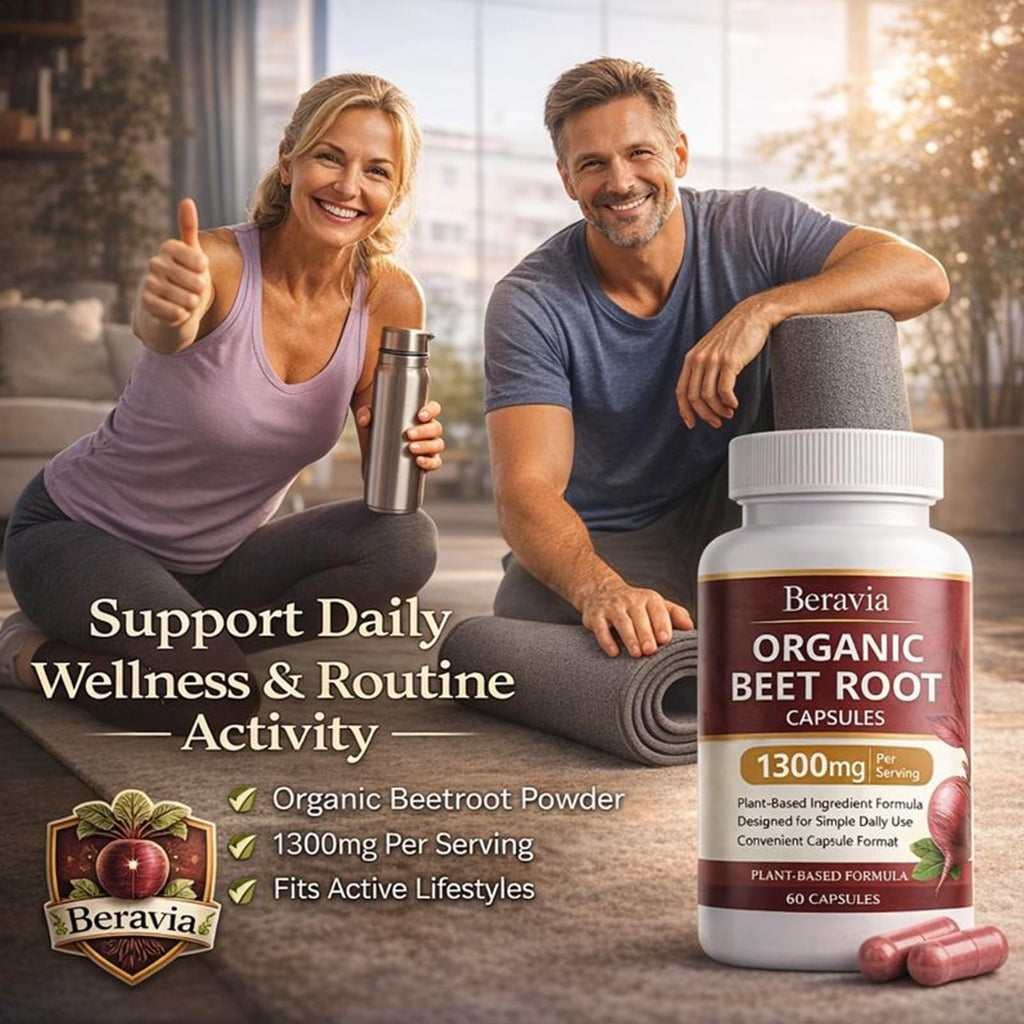 Organic Beet Root Capsules 1300 mg 60 Capsules U573462