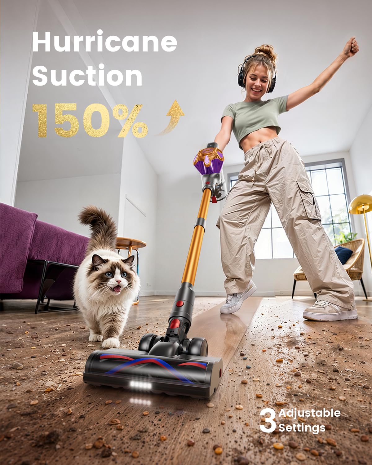Cordless Stick Vacuum 580W 50Kpa E26433