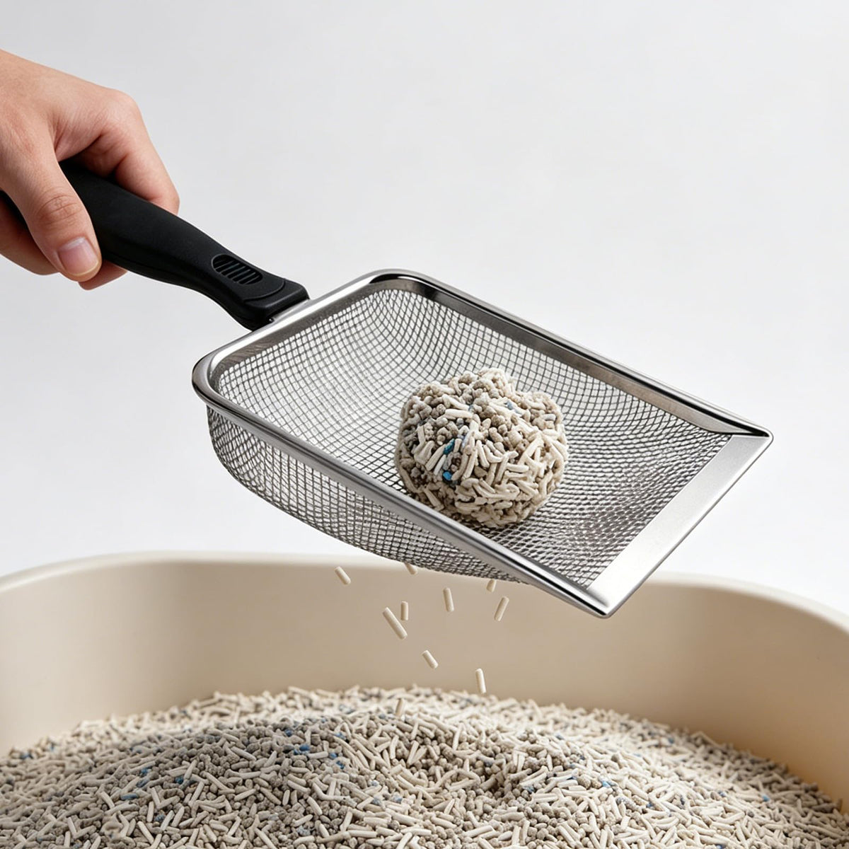 Stainless Steel Mesh Cat Litter Scoop 2.8mm Hole A195142