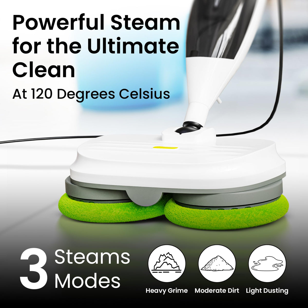 15-in-1 Electric Steam Mop with 3 Steam Modes N652483