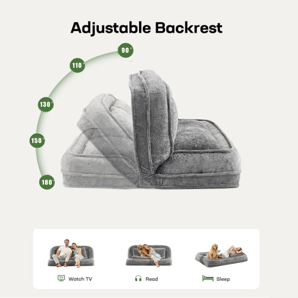 Oversized Convertible Floor Sofa Bed with 3 Pillows I112289