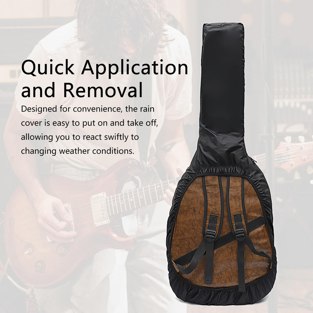 Black Waterproof Electric Guitar Bag Rain Cover E376658