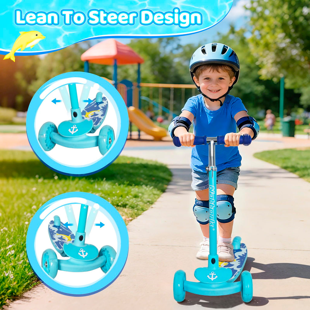 3-Wheel Toddler Kick Scooter with Light-Up Wheels N9328