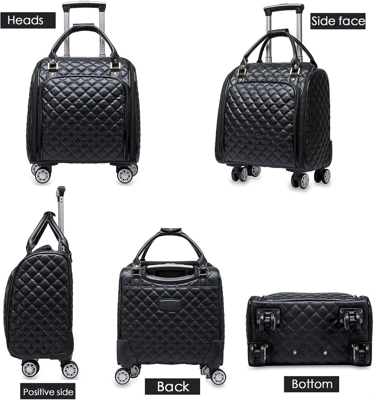 Black 18inch Softside Spinner Wheel Underseat Carry On Suitcase N207649