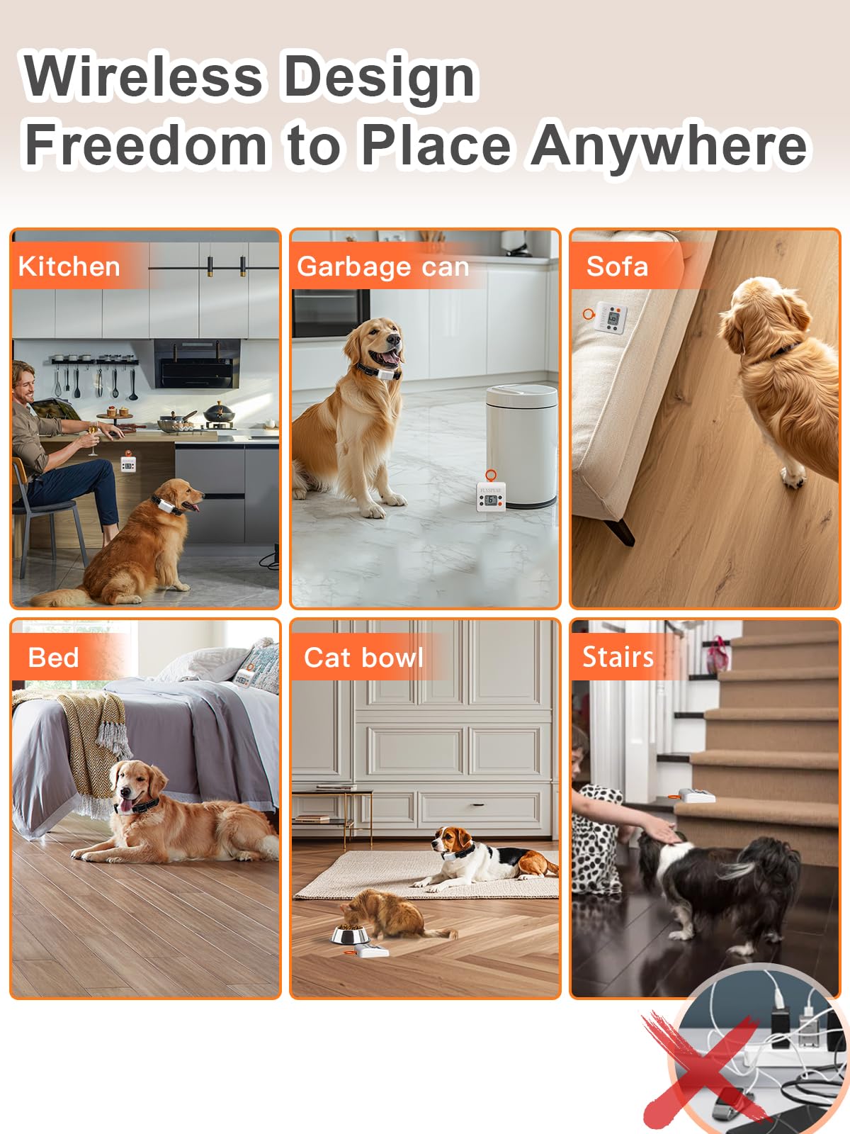 Wireless Pet Barrier with 2 Transmitters R483006
