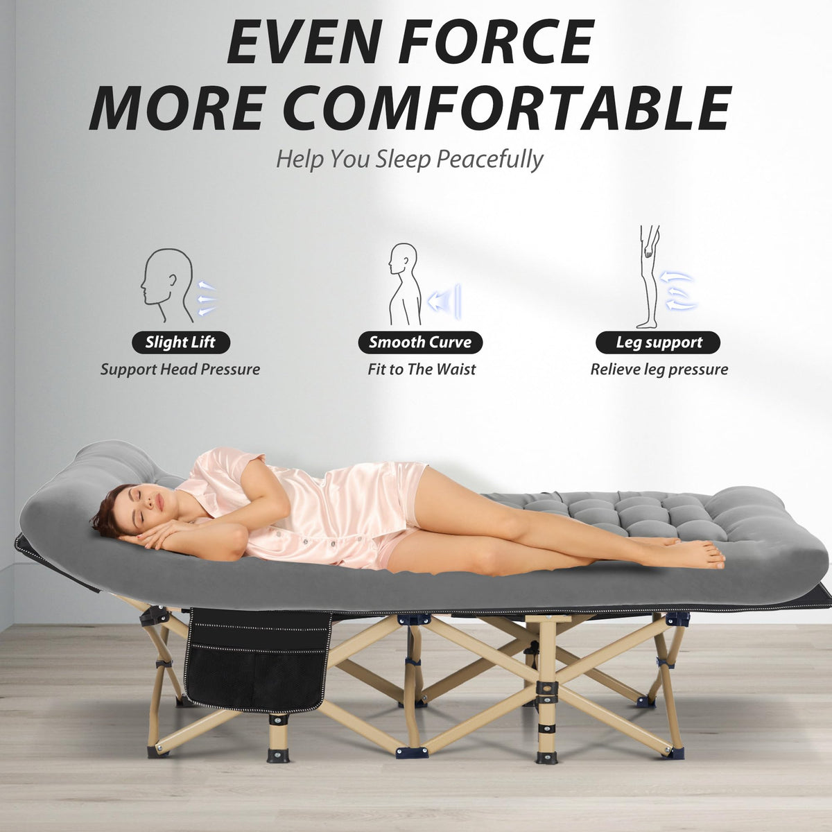 Folding Camping Cot with Mattress P974300