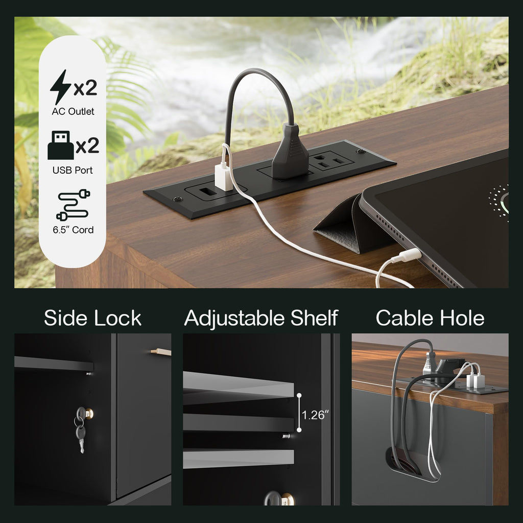 4 Drawer File Cabinet with Lock D3681