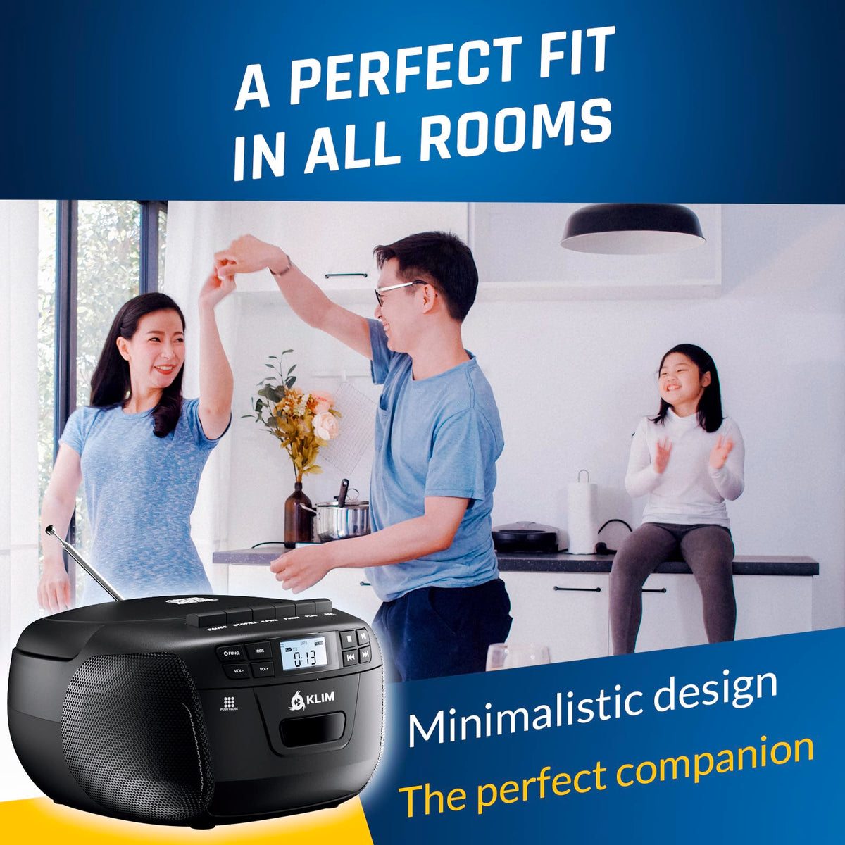 CD Cassette Player with Bluetooth AM FM Radio USB Drive K303421