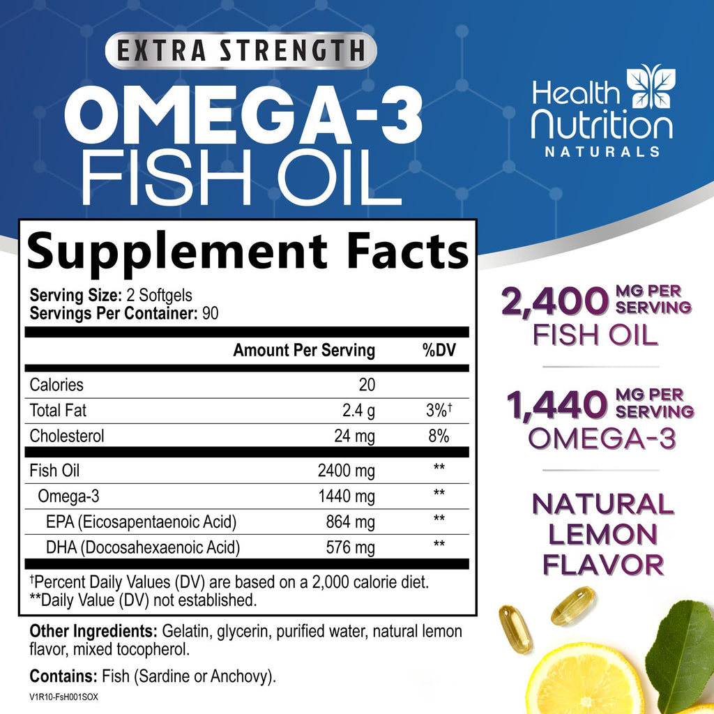 Omega 3 Fish Oil 2400mg Softgels G325032