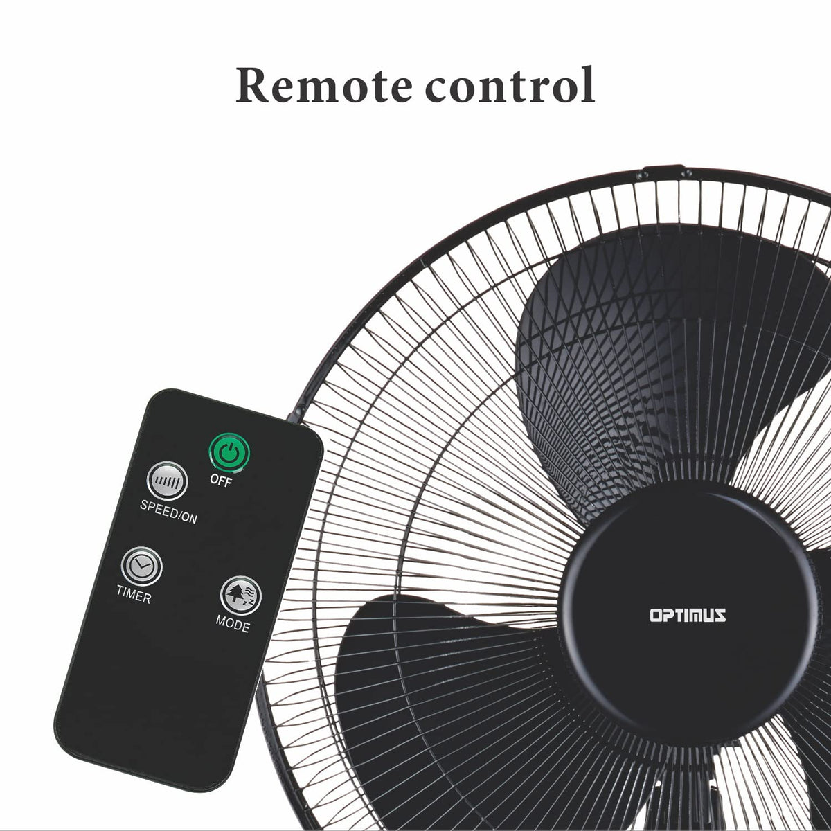 White 16-Inch Oscillating Stand Fan with Remote F954